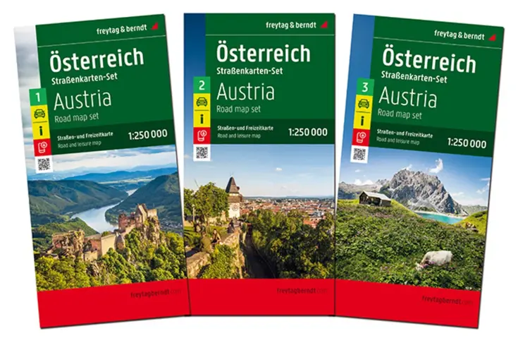 Wegenkaart Oostenrijk 3-kaartenset