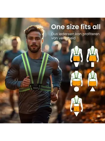 Reflecterend Veiligheidsvest  – Elastisch - Geel