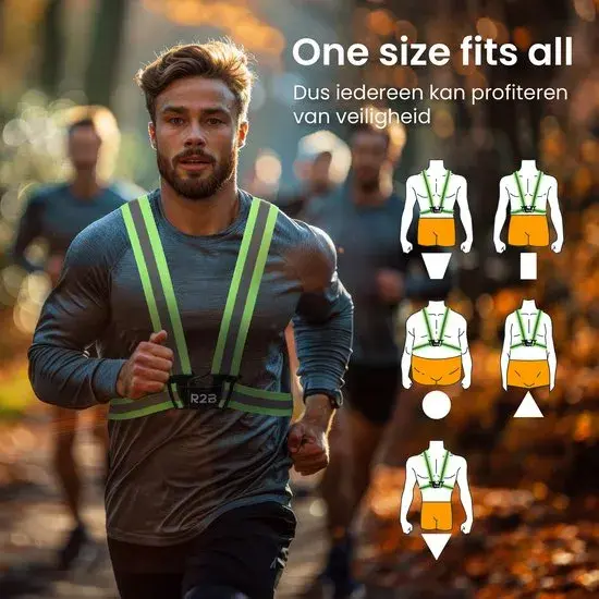 Reflecterend Veiligheidsvest  – Elastisch - Geel