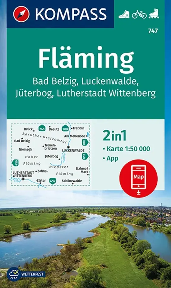 Wandelkaart WK747 Fläming