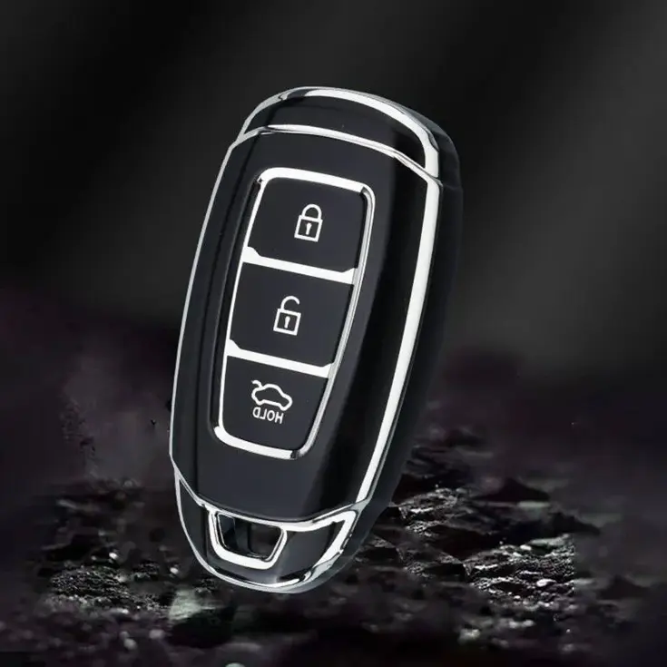 TPU Sleutelhoesje voor Hyundai zwart D3