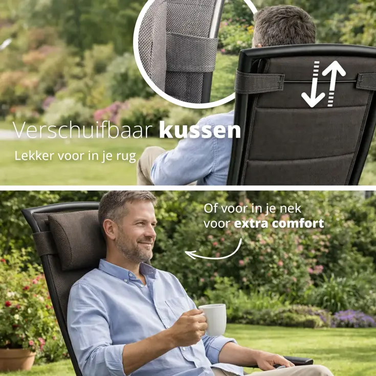Luma Verstelbare Aluminium Tuinstoelen 2x