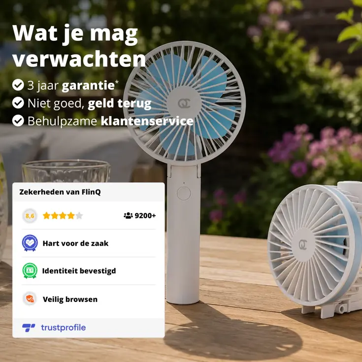 Oplaadbare Handventilator - Wit