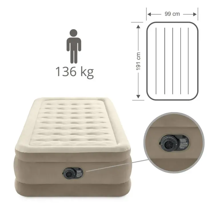 Luchtbed - Intex - 1P - 99x191 + Pomp