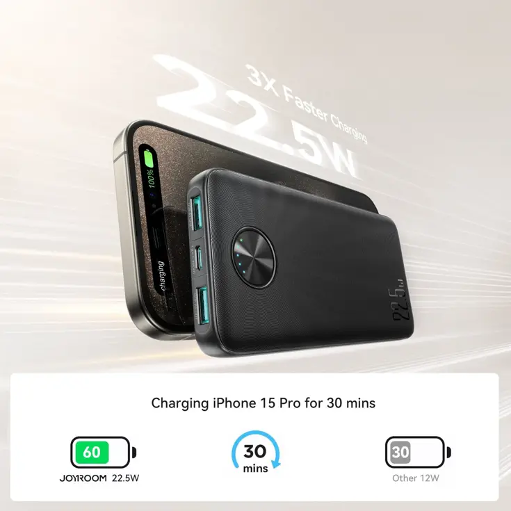 LED Powerbank - 10000mAh - Zwart