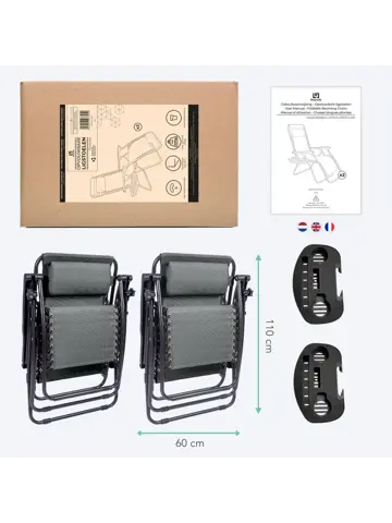 LifeGoods Opvouwbare Tuinstoelen