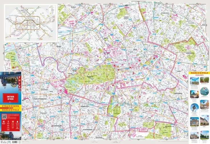 Stadsplattegrond City Map Berlin 1:12.000