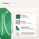 Aluminium kofferlabels – 4 stuks – Groen