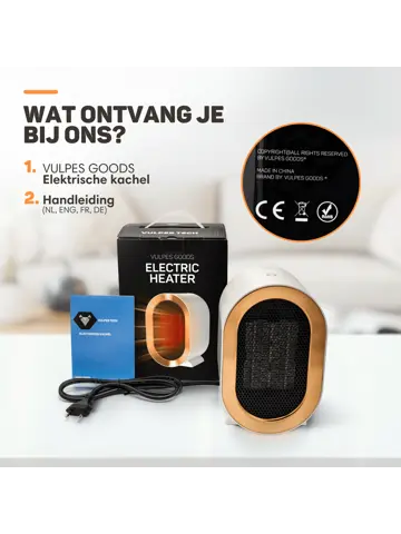 Elektrische Kachel Wit - 1200W - Ventilatorkachel