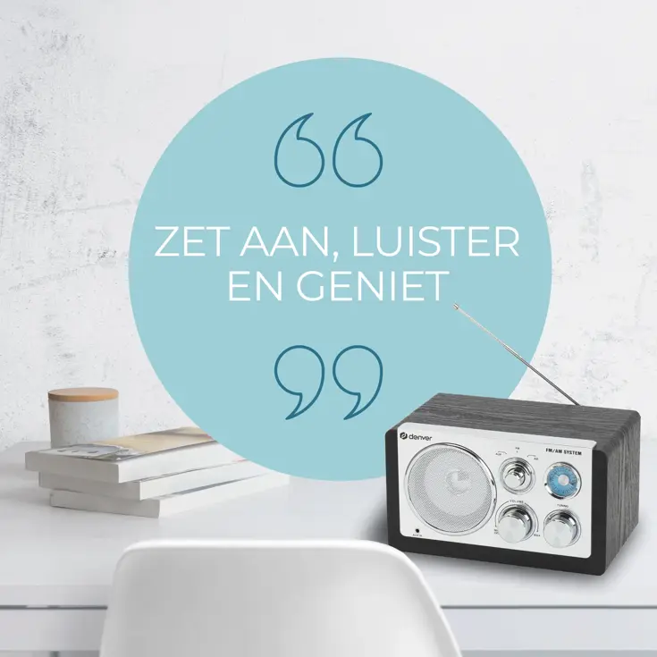 FM radio AUX input Retro design