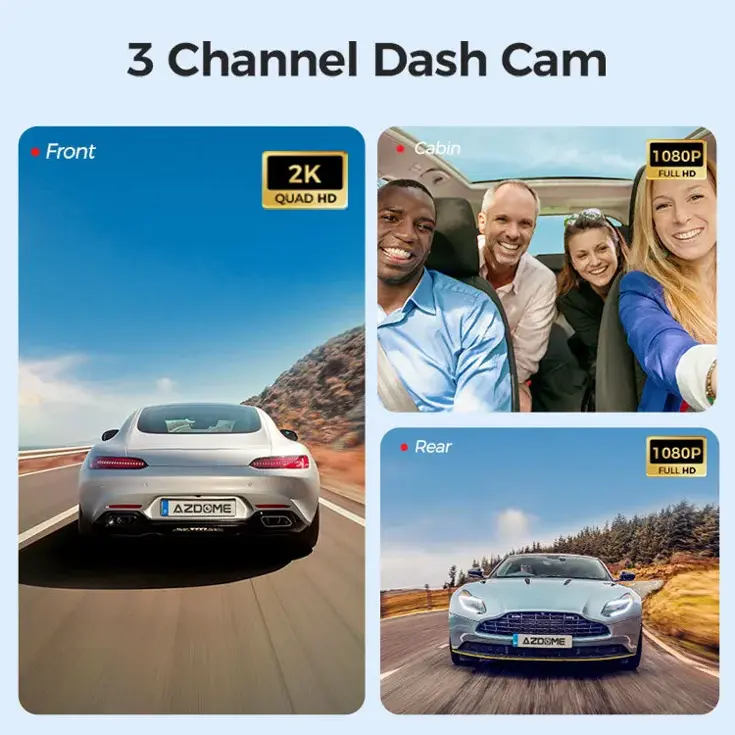 S58 4G 3CH 4K Wifi GPS dashcam