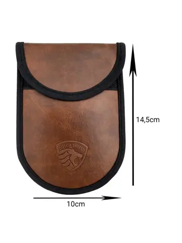 2x RFID Autosleutel hoesje - Anti-Skim bruin