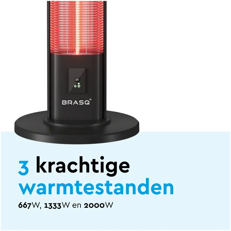 Staande terrasverwarmer infrarood 2000W