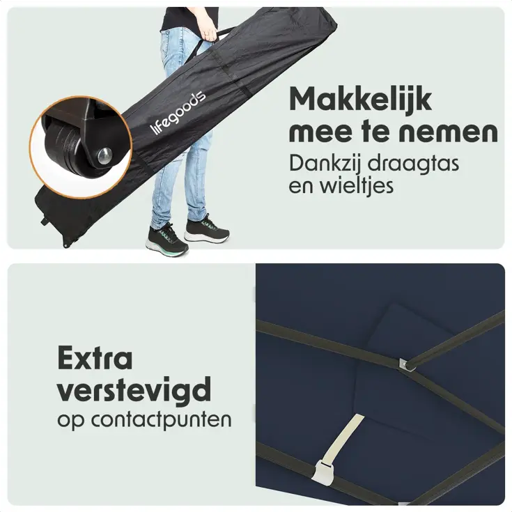 Partytent – 3x3 m – Easy-Up – Donkerblauw