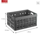 Square - Vouwkrat - 32L - 2-delig - antraciet