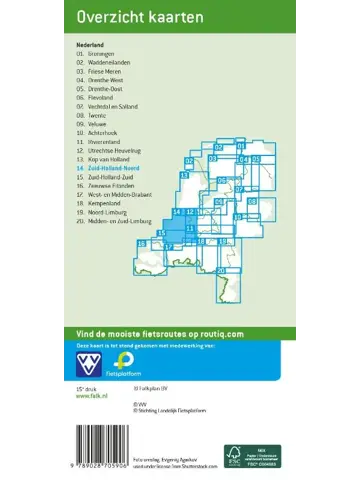 Falk Fietskaart 14 Zuid-Holland-Noord