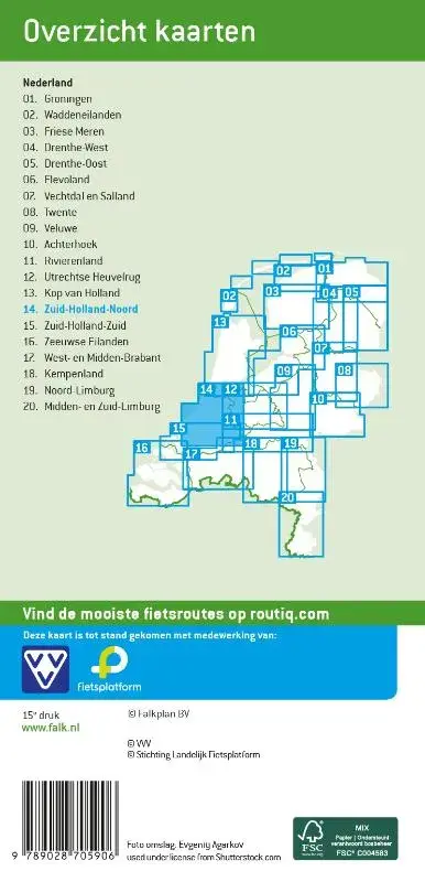 Falk Fietskaart 14 Zuid-Holland-Noord