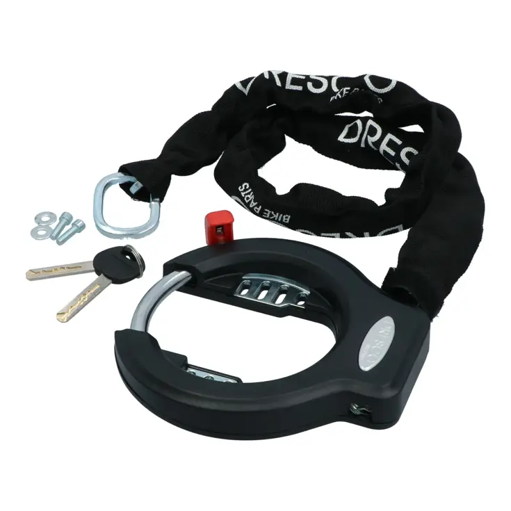 Hoogwaardig ringslot met plug-in ketting 90cm