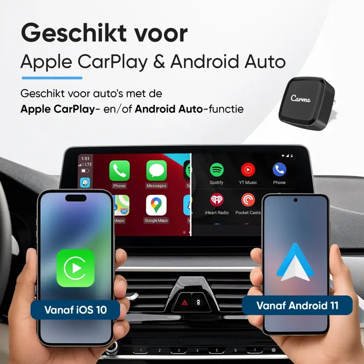 Mini 2-in-1 CarPlay & Android Auto Dongle USB-C