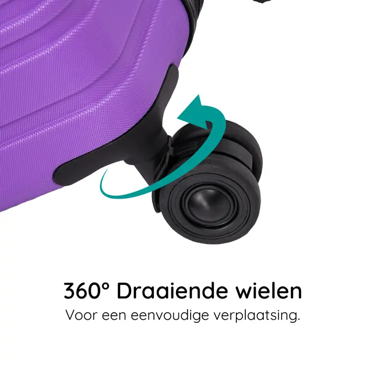 Reiskoffer L ABS 95L met TSA-slot en 360° wielen