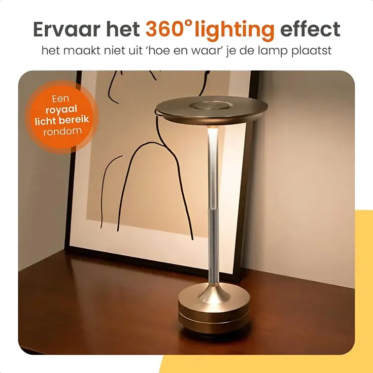 Horizon Tafellamp Oplaadbaar - 27cm - LED