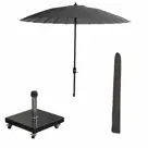 Manilla Stokparasol incl voet en hoes