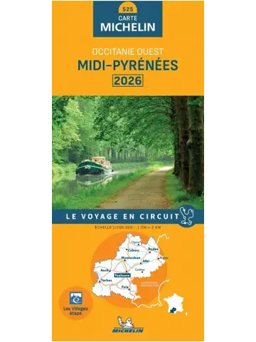 Michelin wegenkaart 525 Midi-Pyrenees 2026
