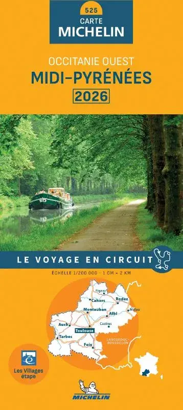 Michelin wegenkaart 525 Midi-Pyrenees 2026