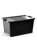 Bi Opbergbox L - 40L - zwart/transparant