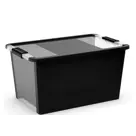 Kis Bi Opbergbox L - 40L - zwart/transparant