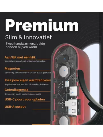 Herbruikbare Handwarmers met Powerbank