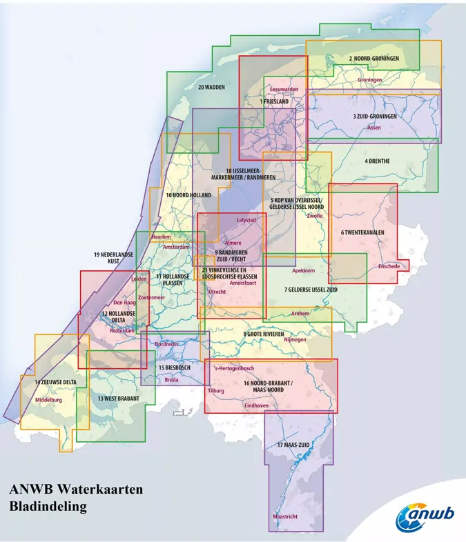 ANWB Waterkaart 16 - Noord-Brabant/ Maas-Noord