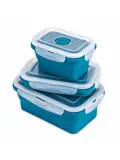 3-delige Opvouwbare Lunchboxset Silicone