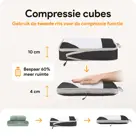 Compressie Packing Cubes – 6 stuks – Zwart