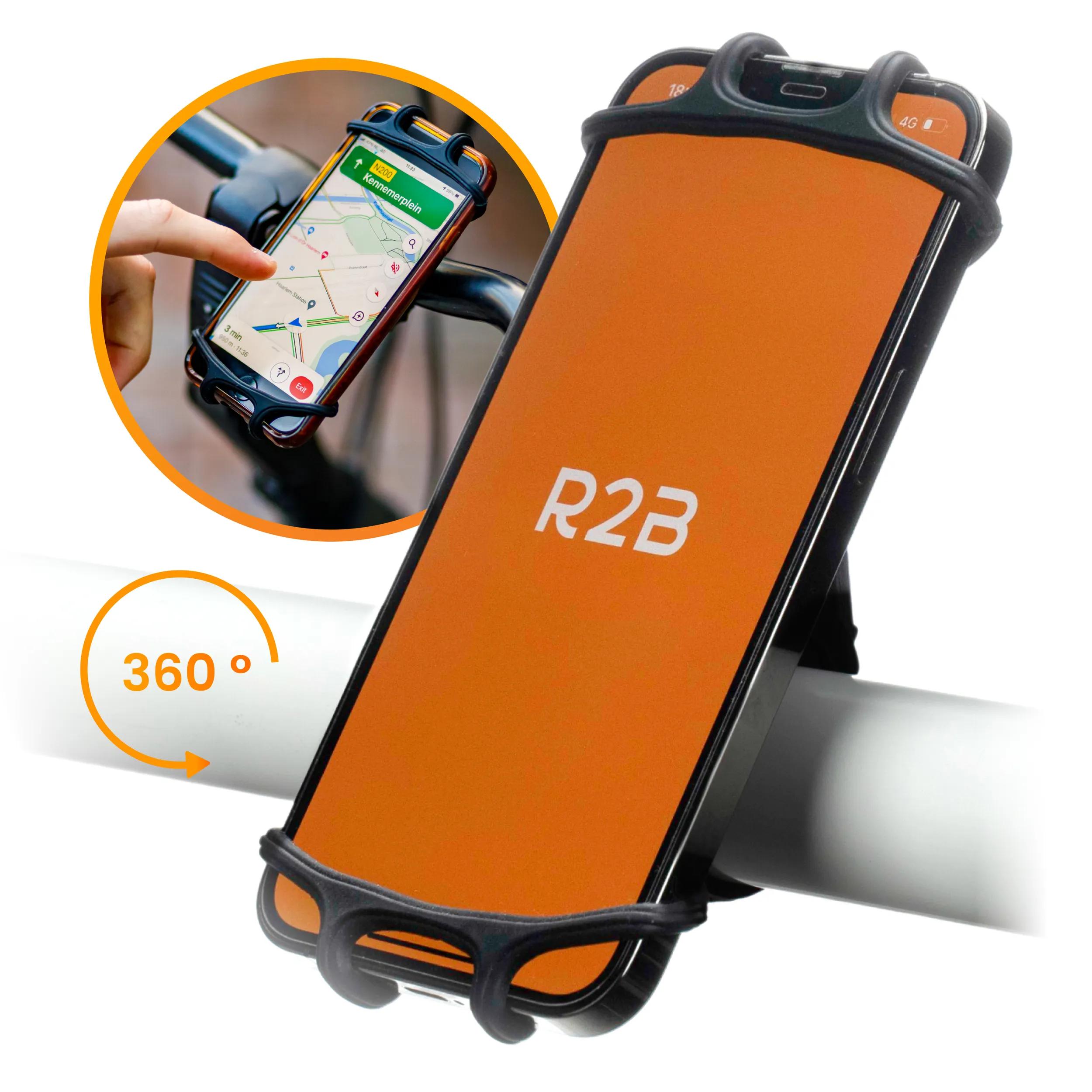 R2B  Telefoonhouder Fiets- 360 Graden Rotatie  Zwart main product image