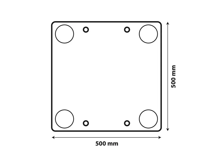 Markeringsbord uitstekende lading - 50x50 cm