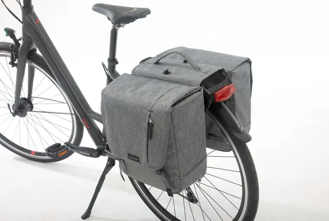 New Looxs fietstas dubbel Nova grey  32L