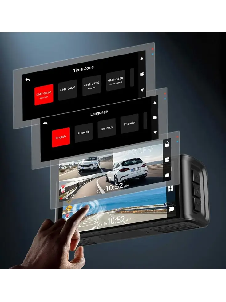 F7NT Touch 4K Touch Wifi GPS 2CH 64gb dashcam