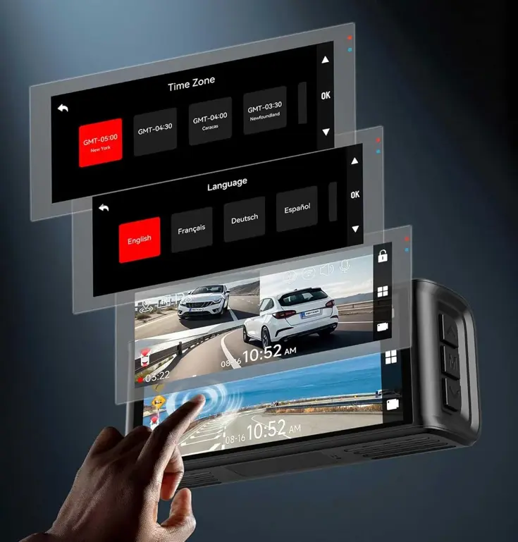 F7NT Touch 4K Touch Wifi GPS 2CH 64gb dashcam