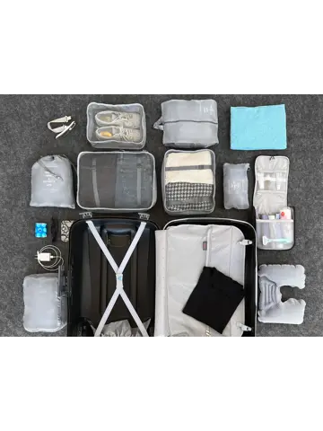 Koffer organizer - Set van 7 stuks Grijs