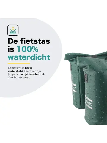 Voltano Dubbele Fietstas Rolltop E-bike Pro