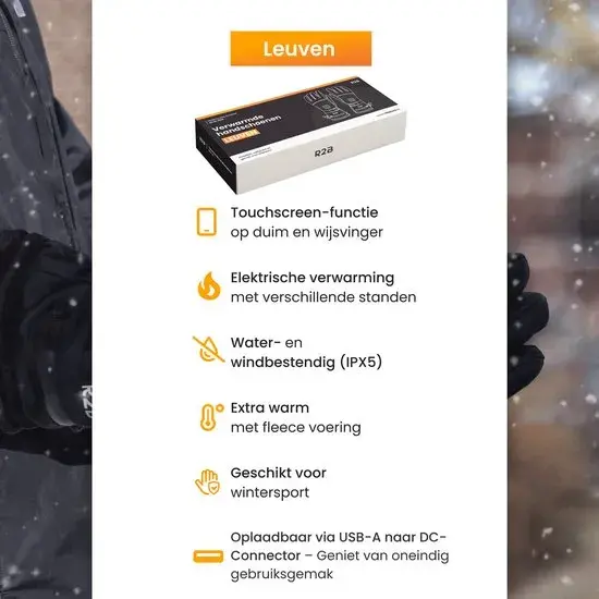 R2B Verwarmde Handschoenen oplaadbaar