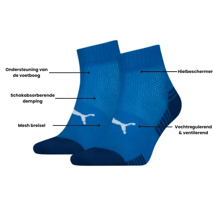 Cushioned - 6 paar - Quartersokken
