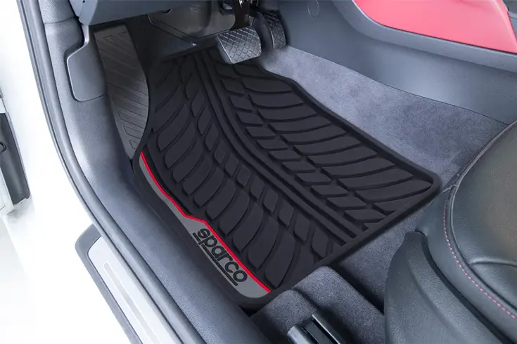 Automatten set - Rubber - Rood
