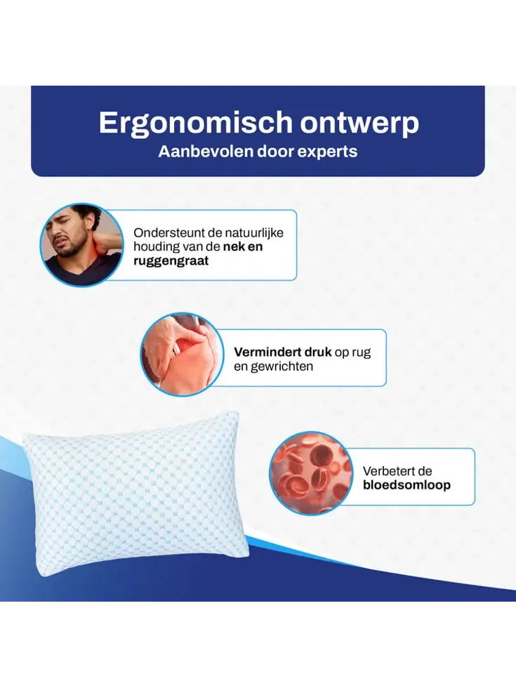 Sleeptight Hoofdkussen Verstelbaar Traagschuim