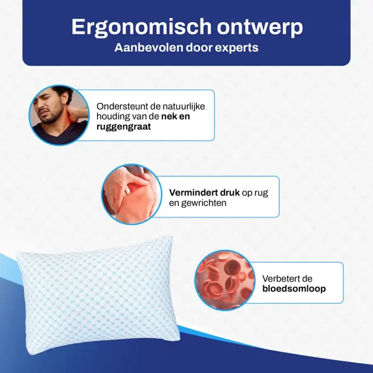 Sleeptight Hoofdkussen Verstelbaar Traagschuim