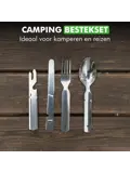 Reisbestek Set – Campingbestek To-Go Zilver