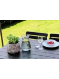 Klaptafel - 180cm - zwart - houtlook
