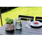 ERRO Klaptafel - 180cm - zwart - houtlook