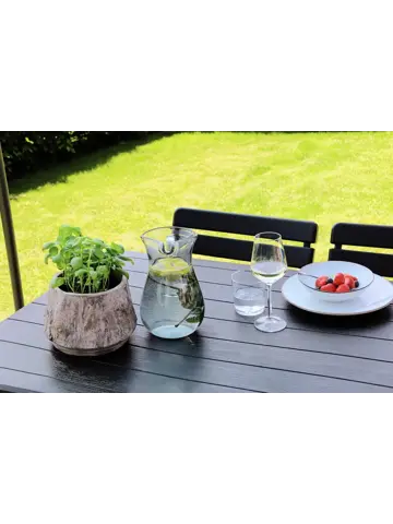 Klaptafel - 180cm - zwart - houtlook